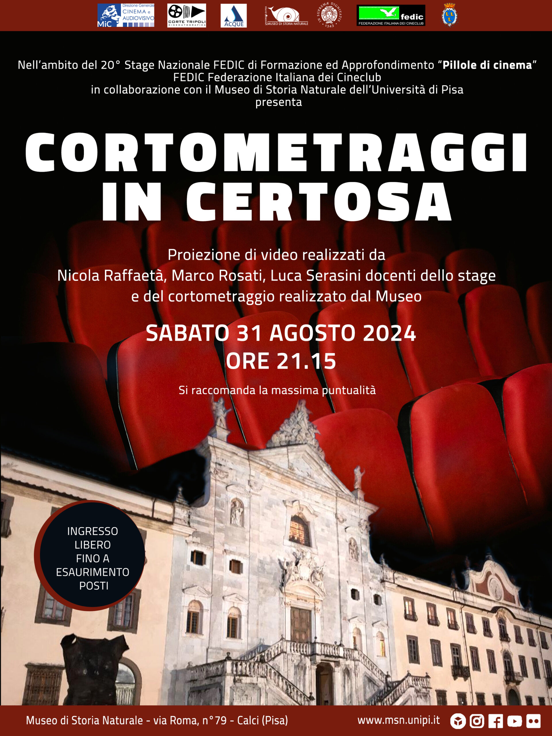 20° Stage nazionale FEDIC - Cortometraggi in Certosa